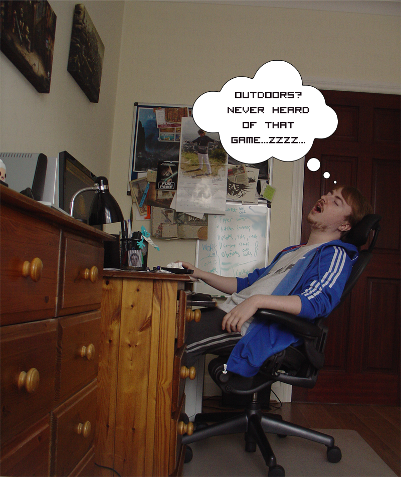 Illustration for article titled The Summer PhoTAYGraphy - As Habboi Hides in His House because He is Too Busy with some videeohgame...